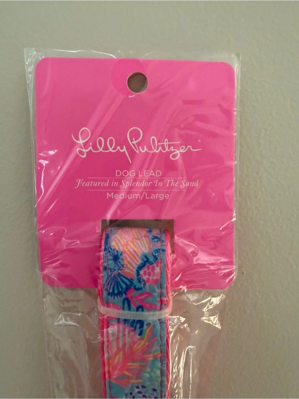 Lilly Pulitzer Dog Lead: Splendor in the Sand MED/LARGE Dog NWT